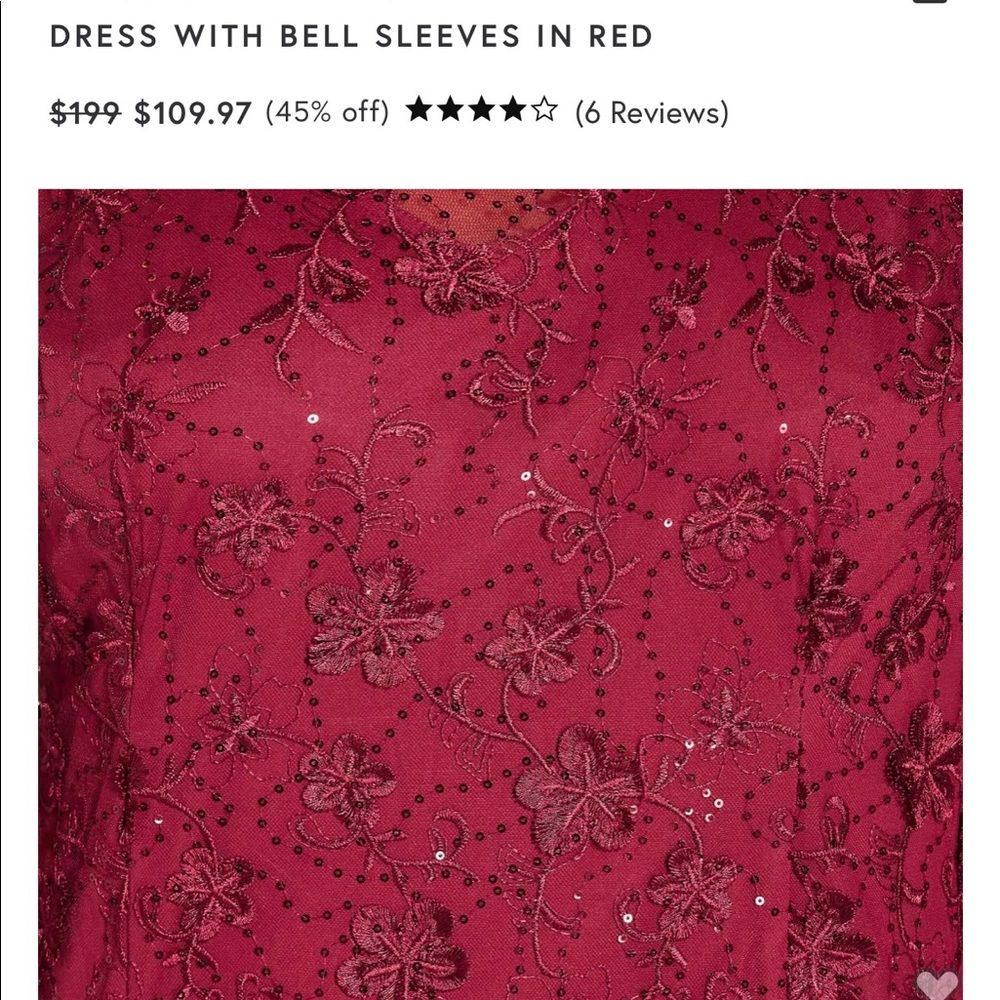 Beautiful Red/Burgundy lace dress ♥️ - Picture 3 of 10